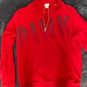 1/4 zip PINK sweatshirt